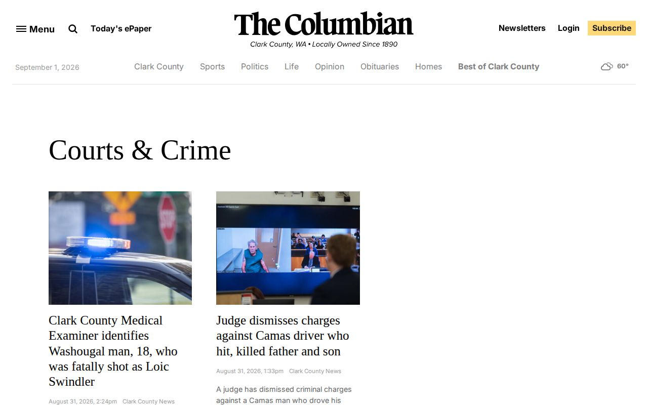 Clark County crime news source for court and arrest record context
